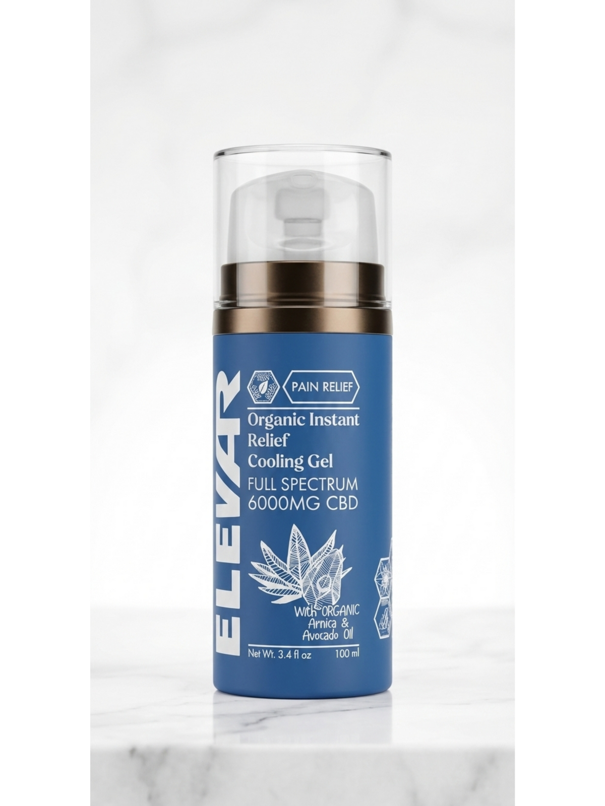 ELEVAR 6000mg CBD Instant Relief Cooling Gel