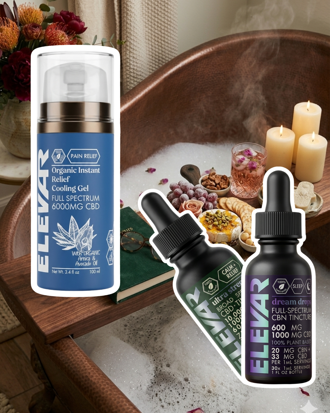 ELEVAR 6000mg CBD Instant Relief Cooling Gel
