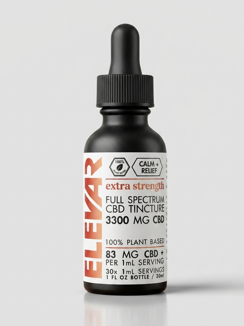 ELEVAR WELLNESS - 3300mg  Extra Strength True Full Spectrum CBD Tincture
